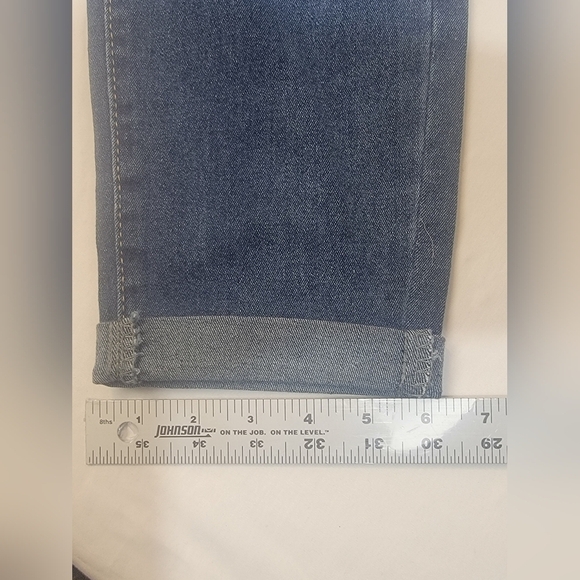 JFN Just Fashion Now Women's XL High Rise Skinny Cuffed Denim Blue Jean - Picture 7 of 11